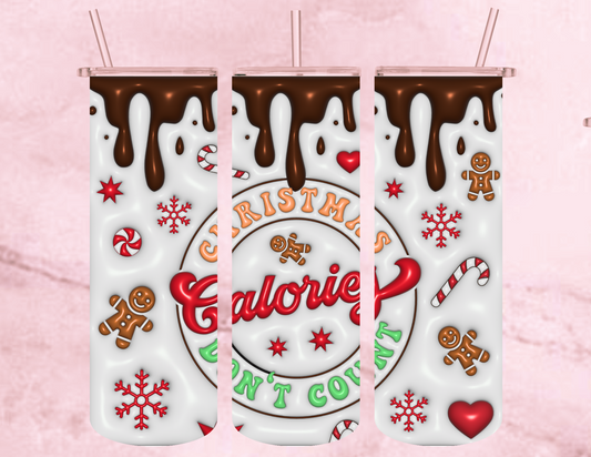 x-mas calories don't count 20oz tumbler