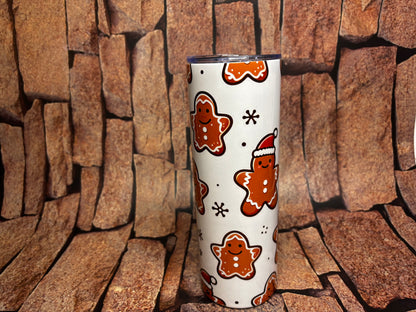 gingerbread man smiley 20oz tumbler