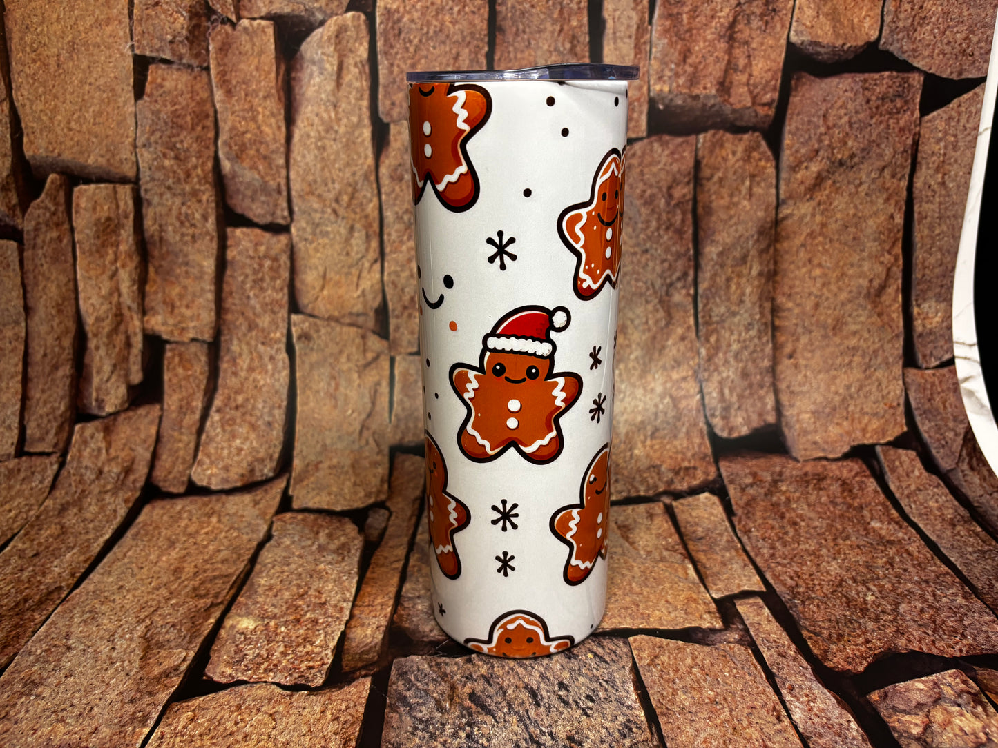 gingerbread man smiley 20oz tumbler