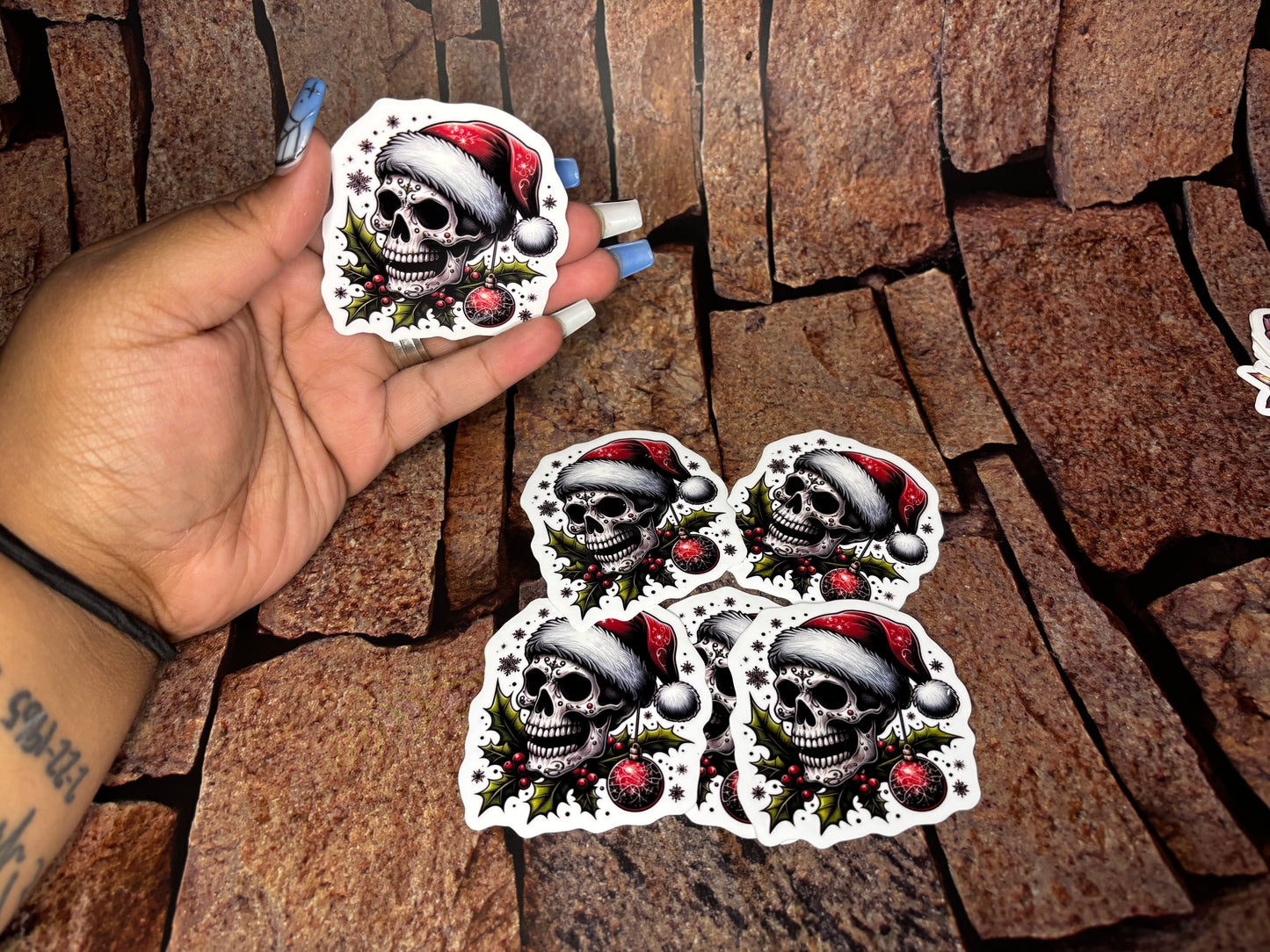 skeleton Christmas sticker