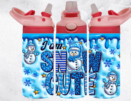 I am snow cute 12 oz kids sippy