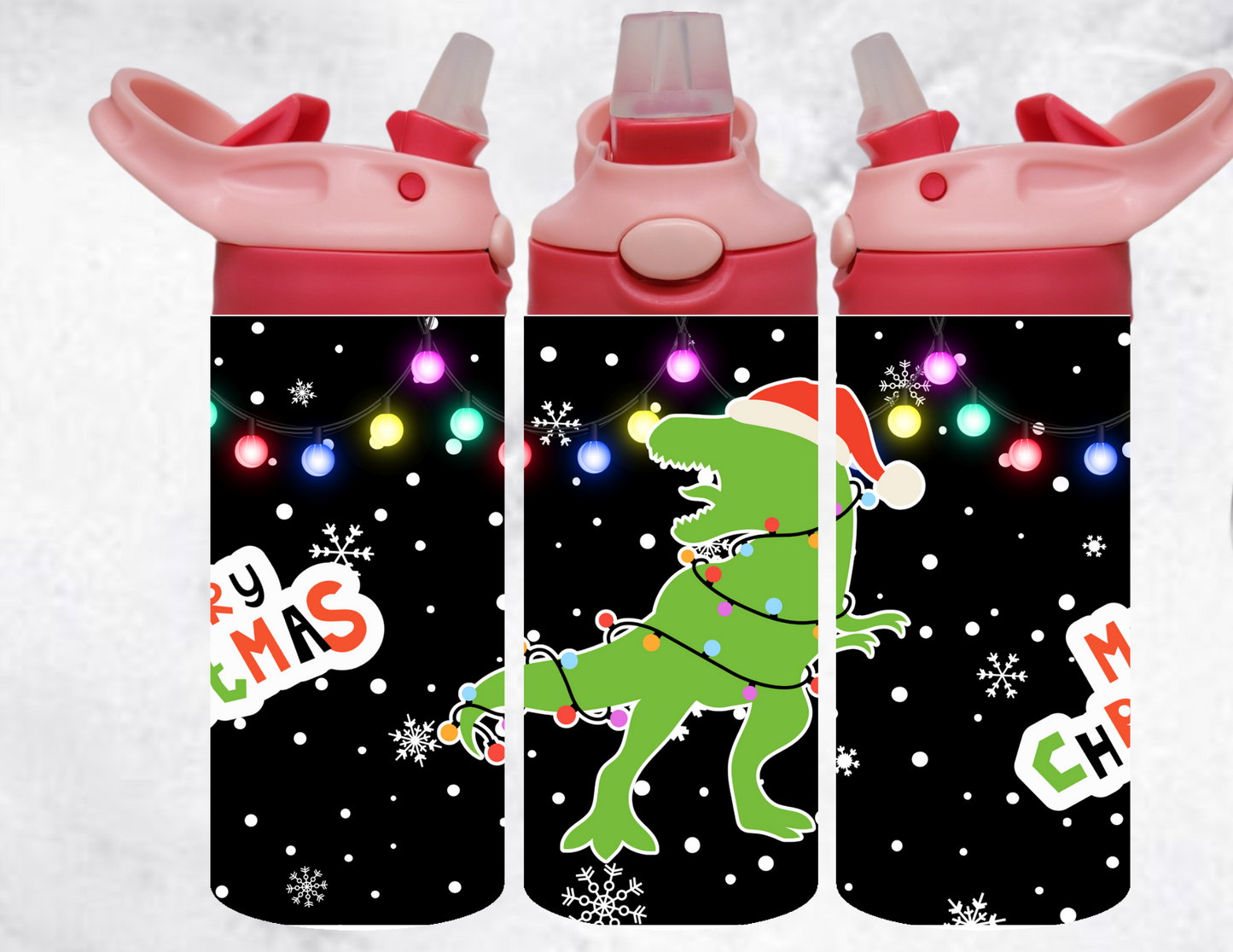 dino merry x-mas 12 oz sippy